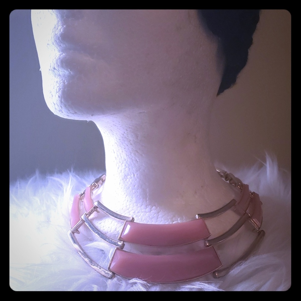 Gold and peach necklace